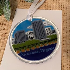 Peggy Karr Christmas Ornament Fused Glass Richmond Virginia Ornament Rare
